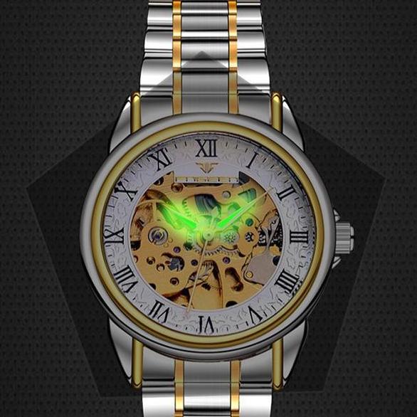 Watch- Fngeen 8866 Otomatis Jam Tangan Pria Anti Air Fashion Stainless Steel Mekanis Terproof Tches