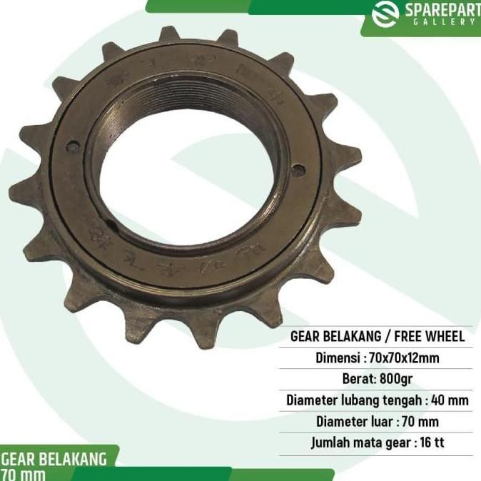 GEAR BELAKANG SEPEDA LISTRIK LIPAT MR.JACKIE