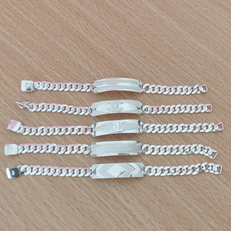 Gelang Anak Perak Plat Untuk Perempuan Dan Laki-Laki - Sisik Naga