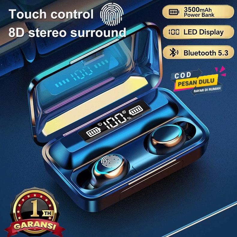 Original Headset Handsfree Earphone Bluetooth Tws Akacc F9-5 Tws Headset Bluetooth Gaming Nirkabel P