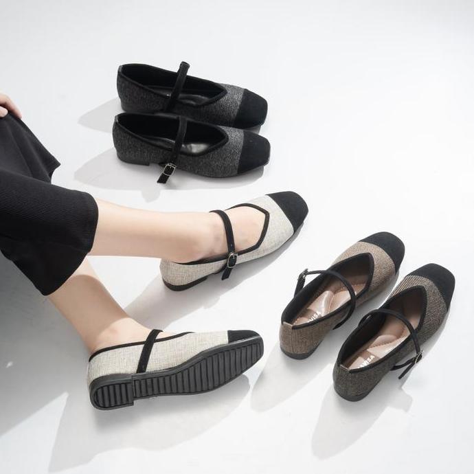 Shoe- Fie Sepatu Nita Square-Toe Mary Jane Navisa Basic Collection