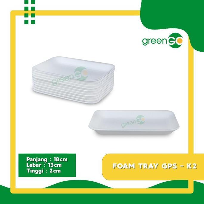 (GROSIR - 250PCS) STYROFOAM TRAY BUAH DAGING UK K2 (18cm x 3cm x 2cm) FOAM TRAY FOAM BUAH POTONG FOA