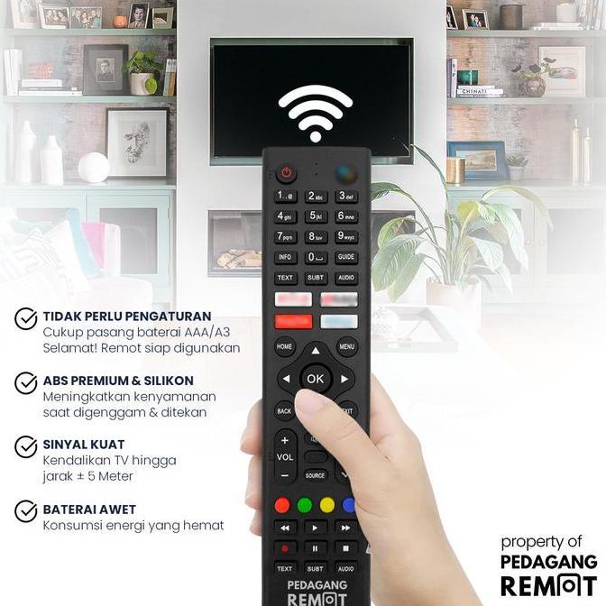 Remot Remote Tv Polytron Lcd Led Android Smart Tv 81I960 Pld 32Ag9953 Pld 43Ag9953 Pld 50Ag9953