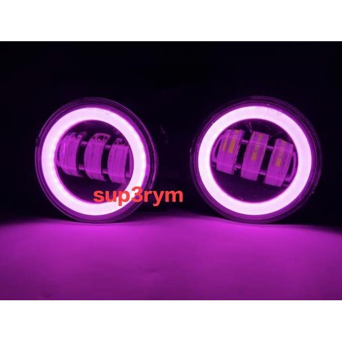 Promo lampu foglamp led daymaker 3.5 inch 8d  led angel aye ring senja fog lamp hi lo jauh dekat Dis
