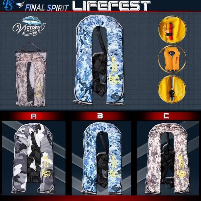 EXTRA BONUS | BAJU PANCING JAKET PELAMPUNG / FINAL SPIRIT LIFE VEST Firelock Fishing Mall
