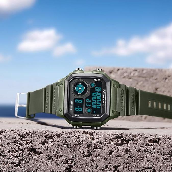 Bw- Biden Jam Tangan Pria Dital Olahraga Militer Tali Silikon Anti Air Pria Jam Tangan Pria Ynr001