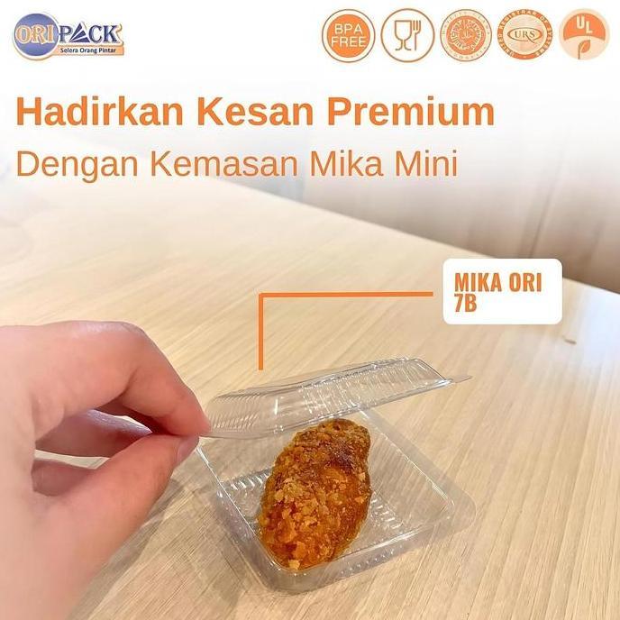 Box Mika Plastik 7B isi 100pcs / Mika Kotak Kecil Wadah Makanan Kue Basah Snack