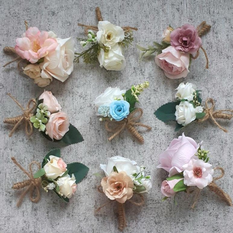 [by CatFlower.id] Premium Bunga Corsage Korsase Korsage Boutonniere Bunga Jas Pengantin Wedding Groo