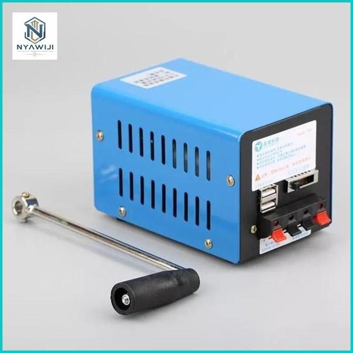 Generator Engkol manual, emergency charger power, pembangkit listrik