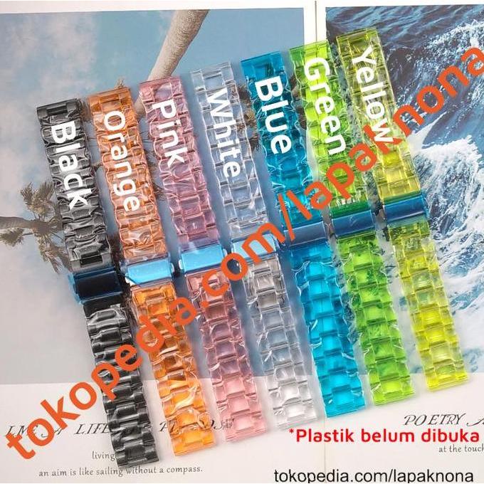 STRAP 20MM TRANSPARENT RESIN STRAP GARMIN VENU SQ 2 PLUS FORERUNNER 570 - 42MM 165 245 645 55 MUSIC 
