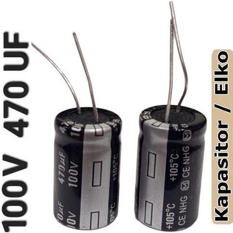 ELCO 470UF 100V CAPACITOR HIGH QUALITY 470/100 470UF/100V KAPASITOR ELKO 470 UF 100 VOLT 470 MIKRO 1