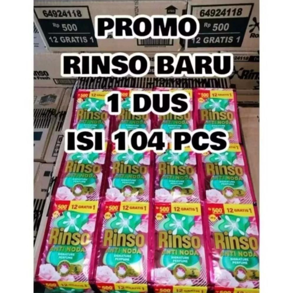 Exclusive Rinso Cair 1 Dus / Rinso Renceng 1 Dus 20 Ml Isi 104 Sachet Anti Noda