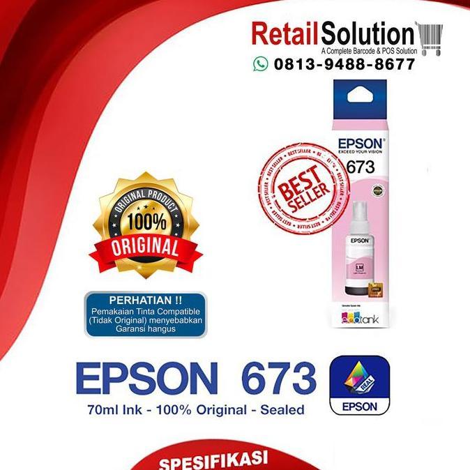 Tinta Epson 673 Light Magenta Original - Tinta Epson L805 L850 L1800