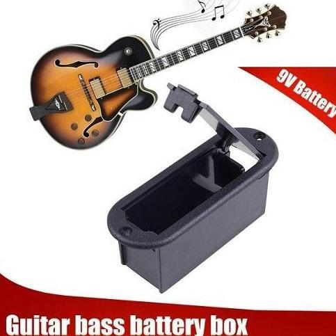 TEMPAT BATTERY BOX CASE HOLDER 9V BATTERY HOLDER ELEKTRIK GITAR BASS 9V PICKUP RUMAH CAS BATERAI 9 V