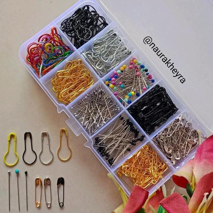 Paket pin hijab zevana isi peniti bohlam jarum pentul