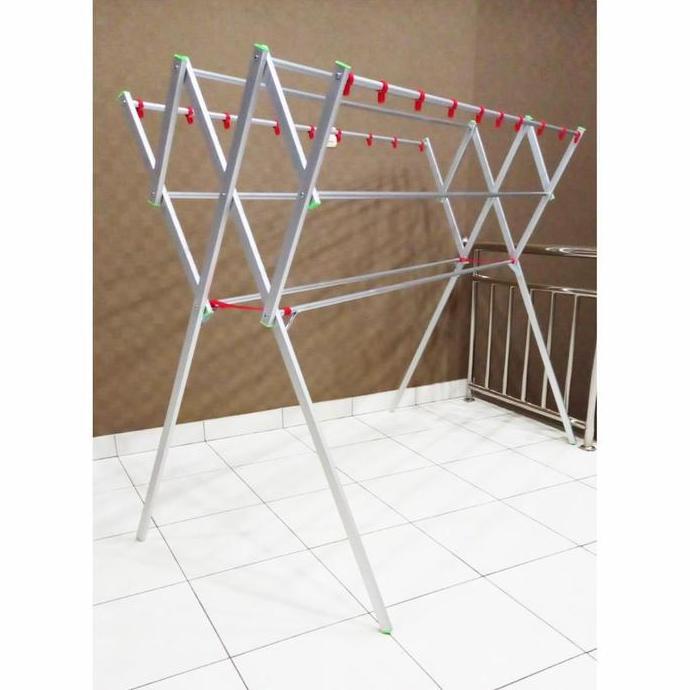 Jemuran Stainless Steel Jumbo Palang 9 / Rak Baju Handuk Pakaian / RAK PENGERING / Jemuran pakain / 
