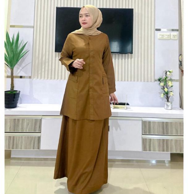 Top Rated Setelan Rok Kerja Pemda Asn Pdh Bahan Toyobo Muslim Wanita