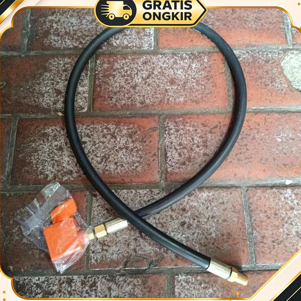 Selang Gas Pigtail Drat 1/4" + Regulator Zeppelin