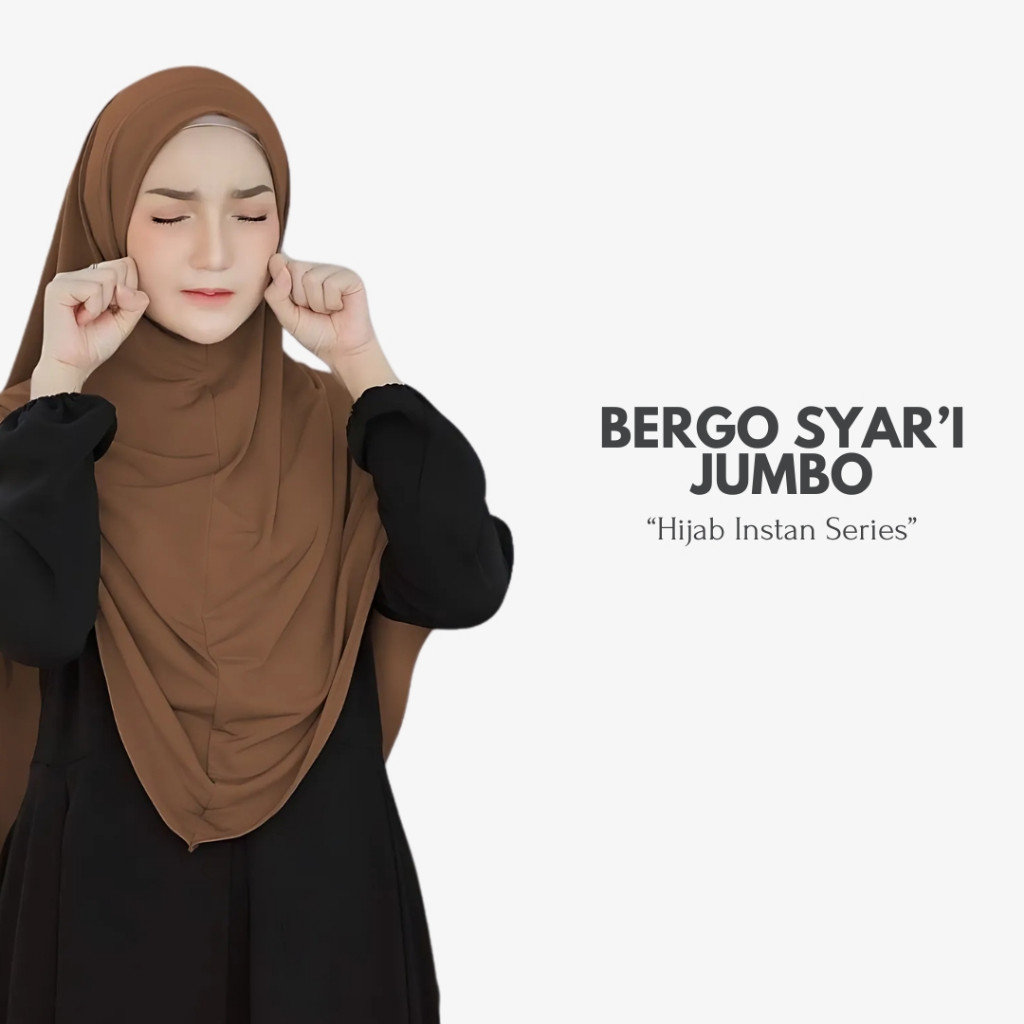 Bergo Syar'i Jumbo / Arabian Hijab / Hijab Wanita