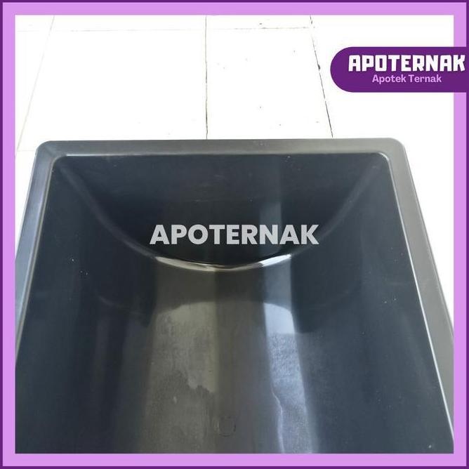 TEMPAT PAKAN KAMBING PLASTIK HITAM 2 Ukuran - Tempat Makan Kambing - Wadah Pakan Kambing - Palung Pa