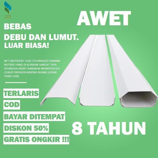 Talang Air PVC Gully Trapesium Peralatan Hidroponik Berkebun Alat Hidroponik Berkebun Taman A1