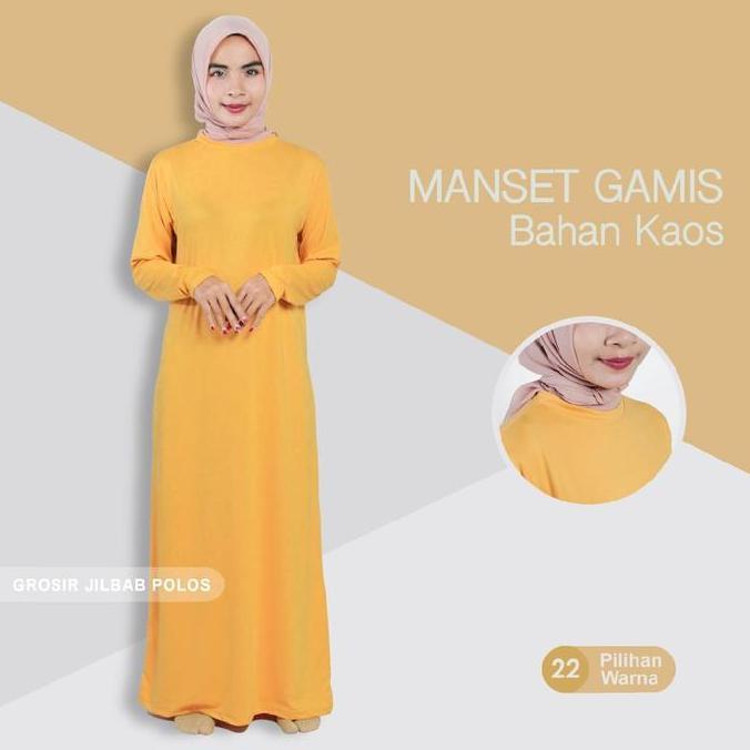 Dress- Manset Gamis Bahan Kaos Rayon Dan Spandek