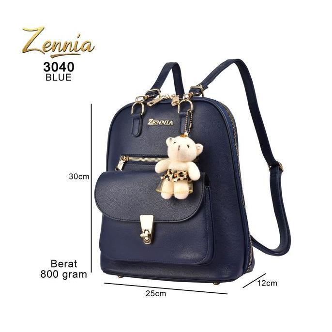 wassyalamaparel - zennia yura tas ransel wanita kulit korea | backpack kerja kantor kuliah sekolah c