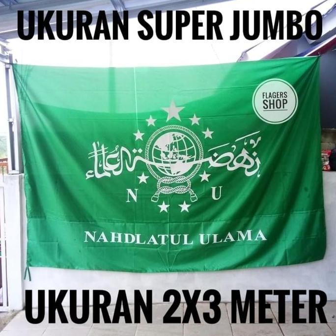BENDERA NAHDLATUL ULAMA / NU 2x3 METER - SUPER JUMBO Diskon