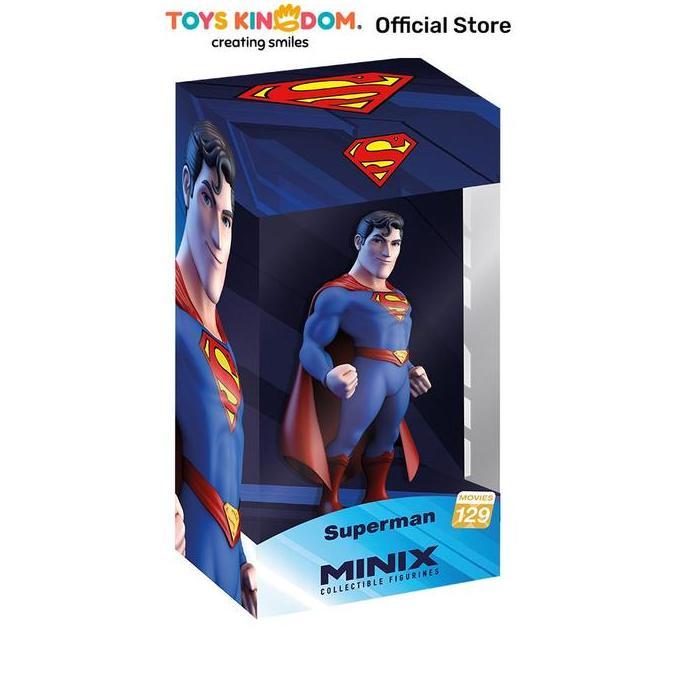 Toys Kingdom Minix DC Figure Superman 12 cm - Biru/Merah Figur Miniatur Karakter Mainan Koleksi Coll