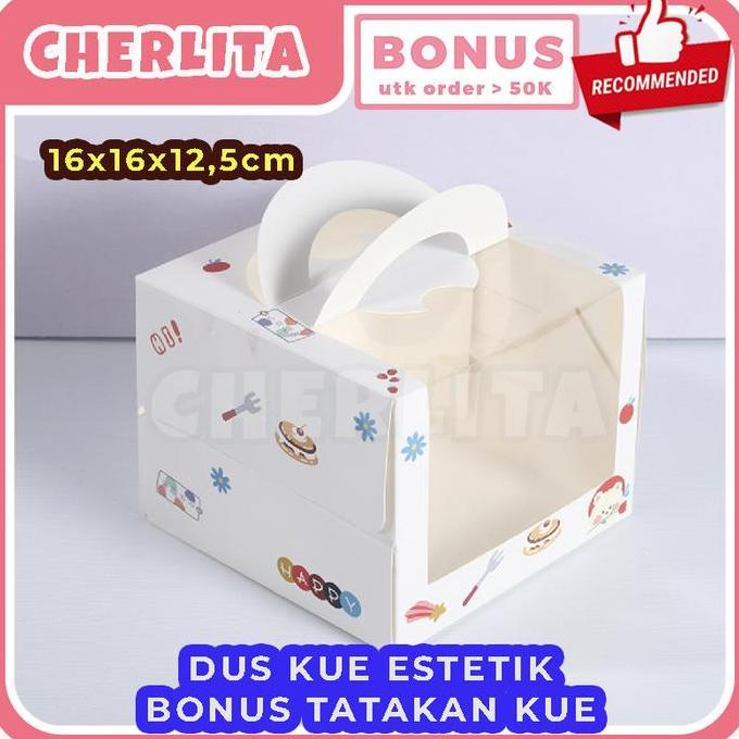 Dus Kue Croffle Cake Box Premium Lucu Packaging Bakery Pastry