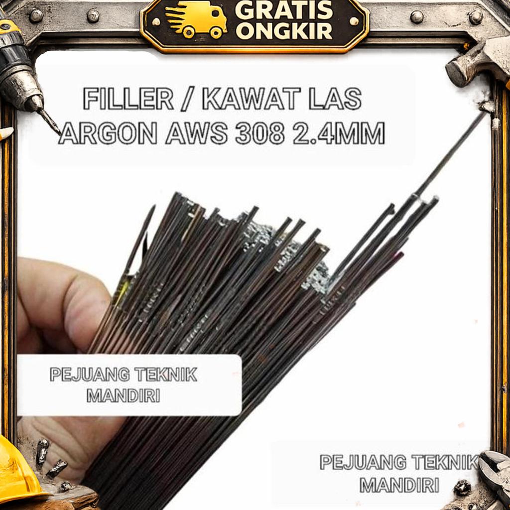 Kawat Las Tig Argon Er308 2.4Mm Stainless / Filler Er 308 2.4 Mm