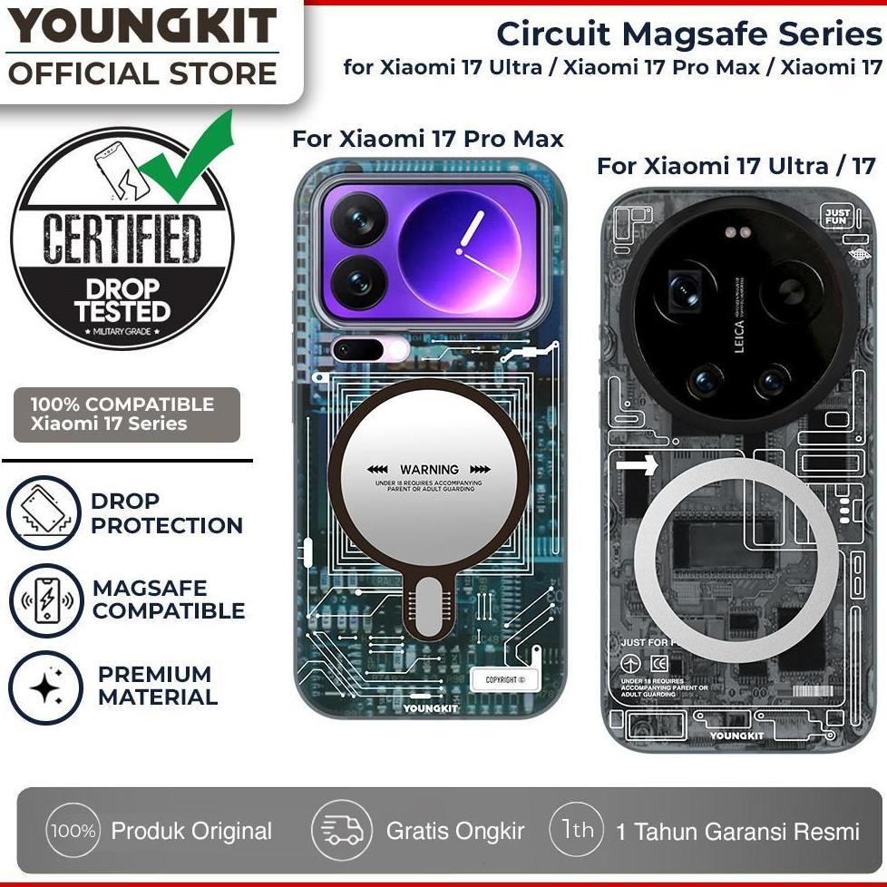 Youngkit Case Compatible For Xiaomi 17 Ultra / Xiaomi 17 Pro Max / Xiaomi 17 Pro - Circuit Magsafe C