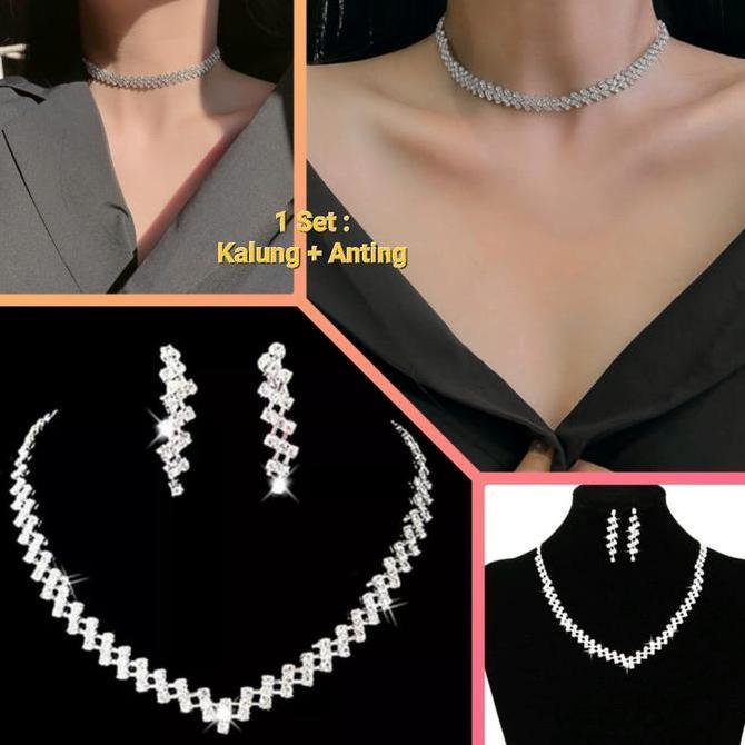 MANGONAQ KALUNG ANTING SET PESTA KALUNG PENGANTIN KALUNG ANTING PREMIUM