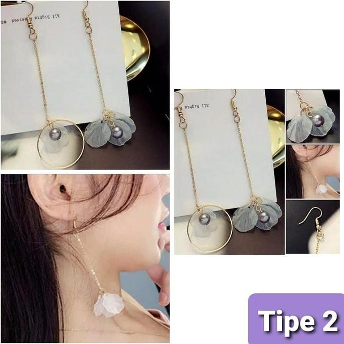 MANGONAQ ANTING KOREA HIJAB PANJANG ANTING JUNTAI PANJANG