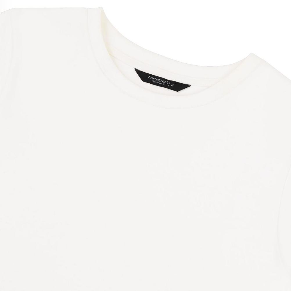 HEMAT Aerostreet Fuji Kaos Wanita Perfect Fit Cotton Cloud Putih Fitted T-shirt Cewek Women Casual C