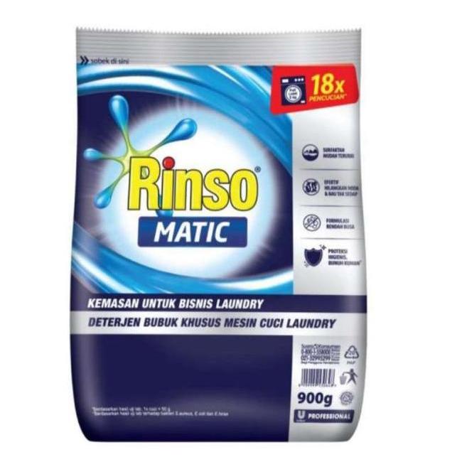 Rinso Matic Professional Deterjen Laundry Kiloan Bubuk 900 Gr
