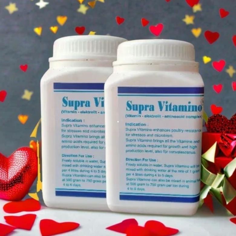 Ready Stok Supra Vitamino.1kg  Vitamin Elektrolit ternak .