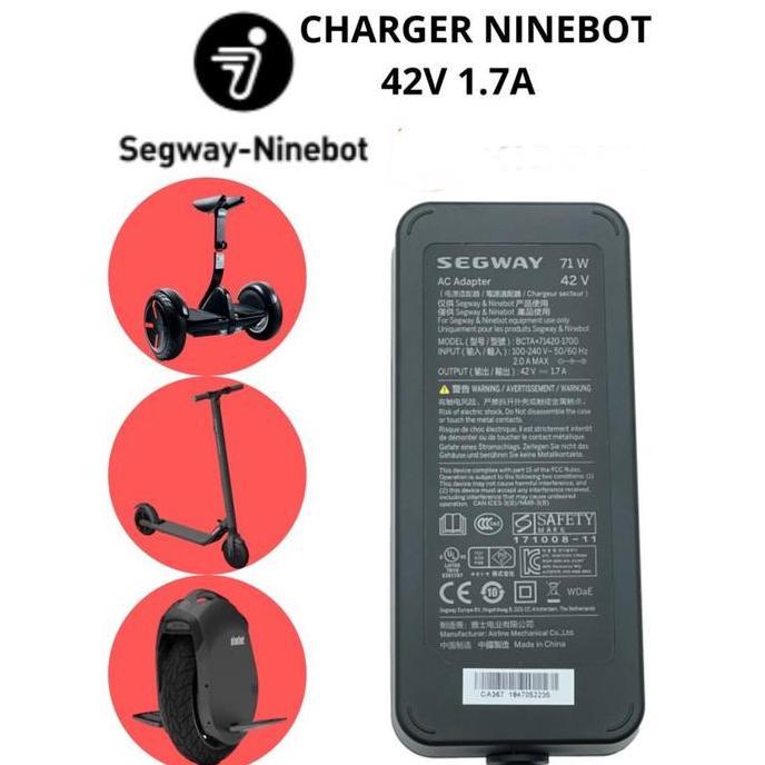 ASELMADRAS SEGWAY NINEBOT CHARGER 42V 1.7A ORIGINAL  MIJIA XM  GRAB WHEELS SCOOTER  SKUTER LISTRIK L