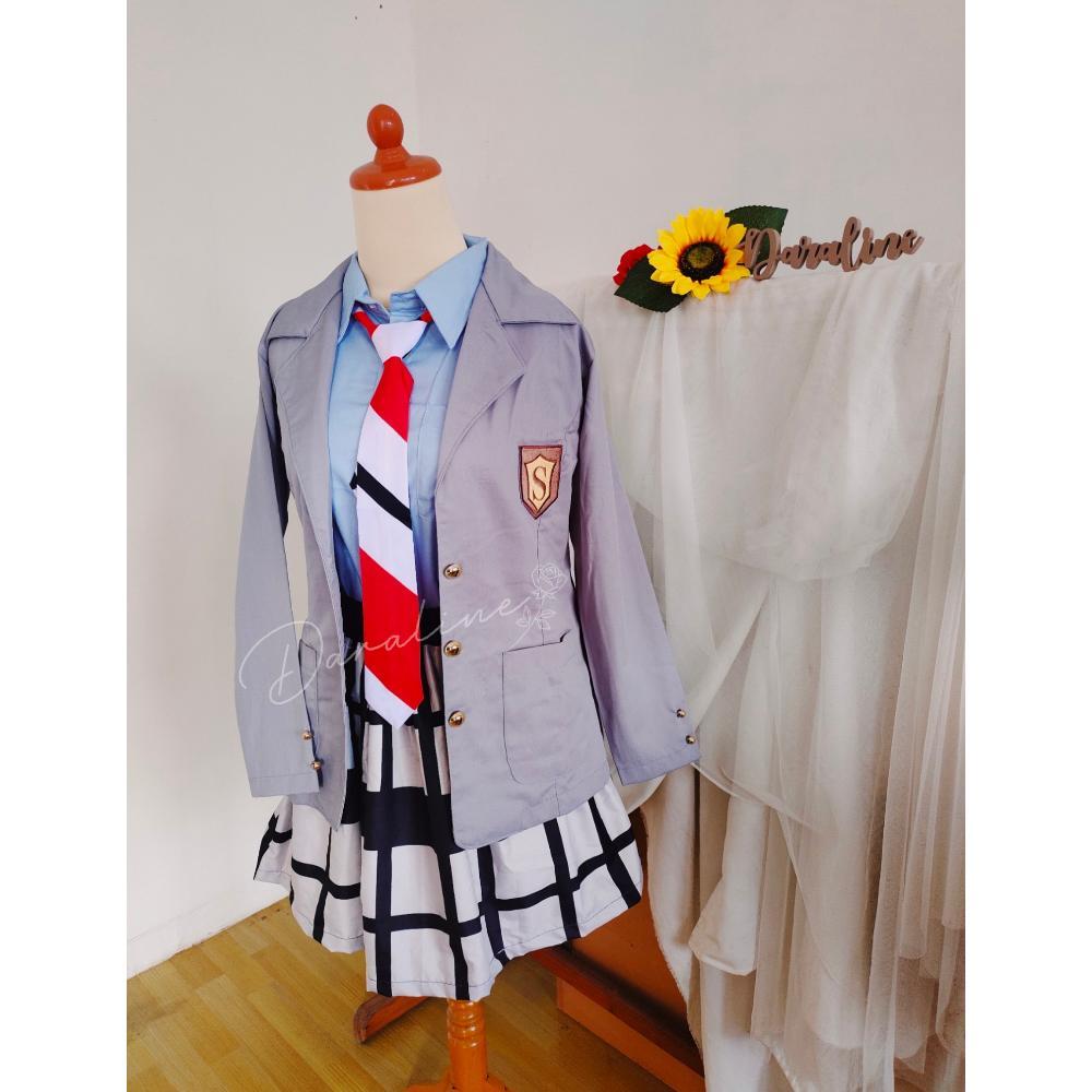 Kostum Seragam Cosplay Kaori Miyazono Anime Your Lie In April High Quality Diskon