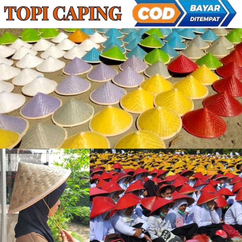 TOPI CAPING PETANI POLOS / CAPING WARNA D.38 CM UNTUK OSPEK /MOS PPSMB UGM UI UNS UII