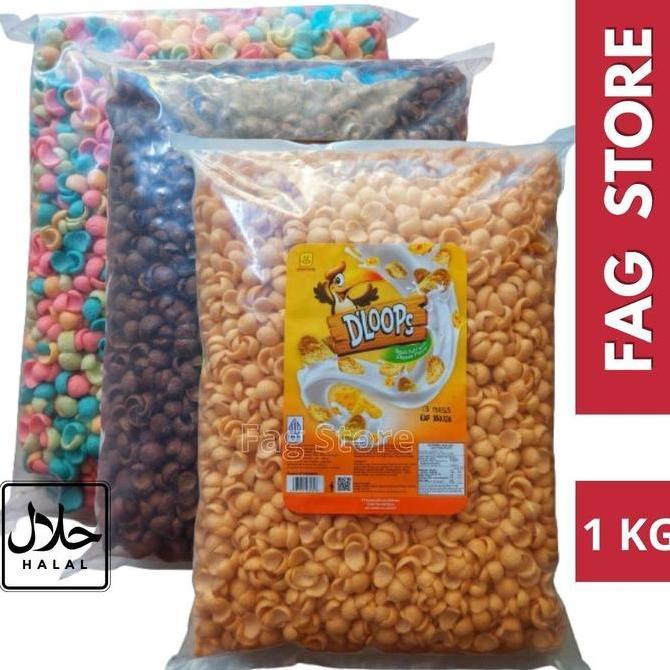 gavanistore - d'loops sereal buah & coklat 1kg chococrunch d'loops corn puff oatmeal food fruit cere