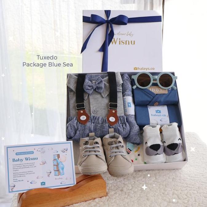 Cellme- Kado Bayi Laki Laki Tuxedo Brown Baby Hampers 0-1 Month Gift Set Bayi