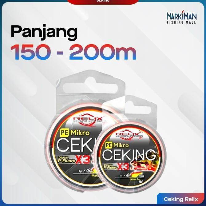 Senar PE Ceking X3 Relix Nusantara 150 200 Orange Benang PE Ceking Ebek 300m Multicolor Halus Ringan