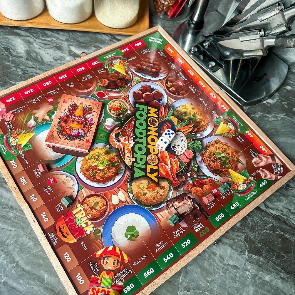 (Bisa ) Monopoli Indonesia FoodTopia by Elco (Permainan Monopoli Bahasa Indonesia)