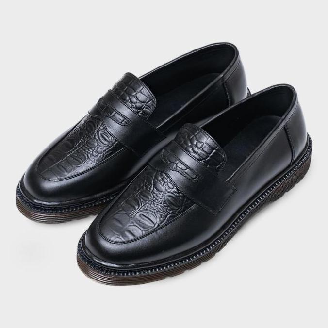 Jovem Loafers Croco Series - Black