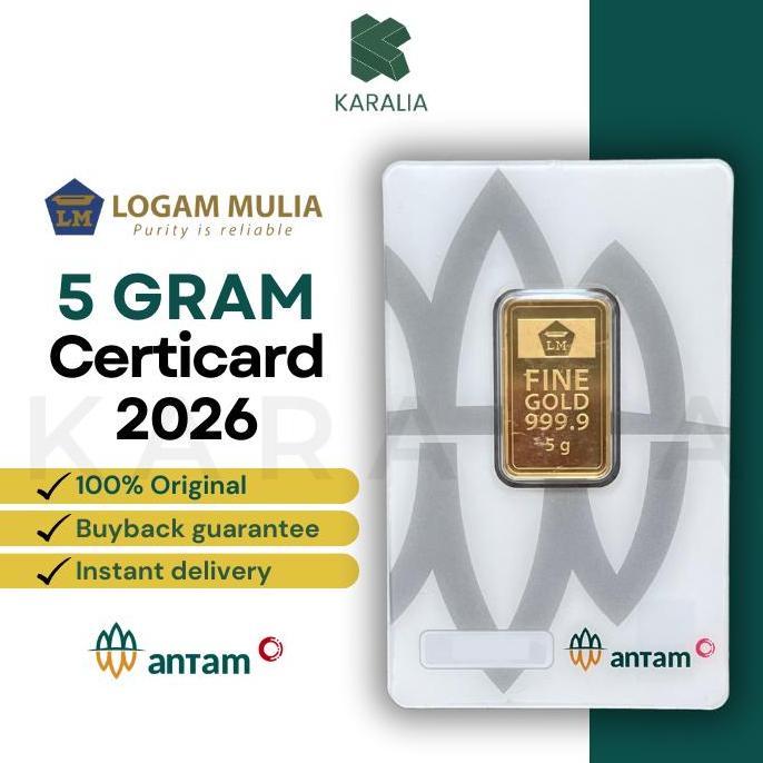 EMAS ANTAM 5 GRAM LM LOGAM MULIA ANTAM 5 GRAM SERTIFIKAT TERBARU