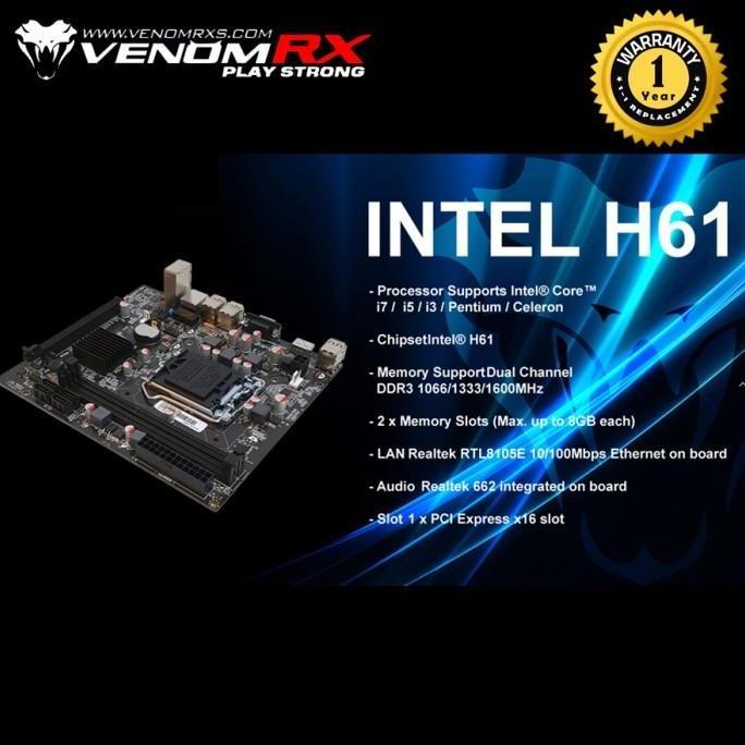 VenomRX Intel H61 (LGA1155, Intel H61, DDR3) Diskon