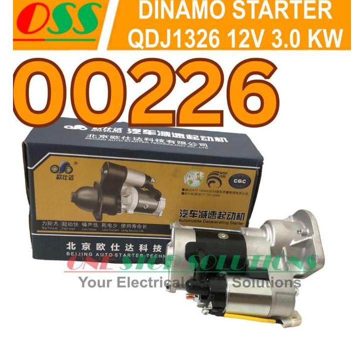 WIDHURIE DINAMO STARTER ISUZU 4JB1T 4JB1 4JA1 QDJ1309-B 1 12V 3.0 KW