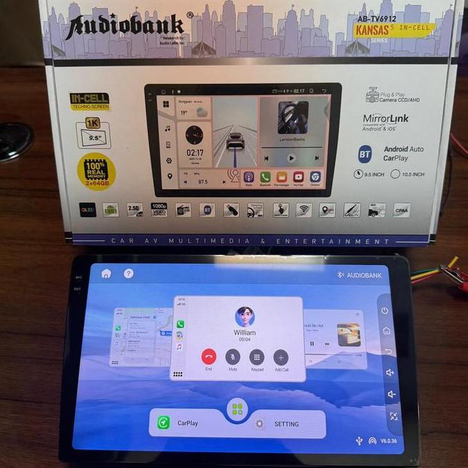 Headunit Android Audiobank Kansas Ab Tv6912/ Jec Himura Carplay 9Inch Incell Diskon