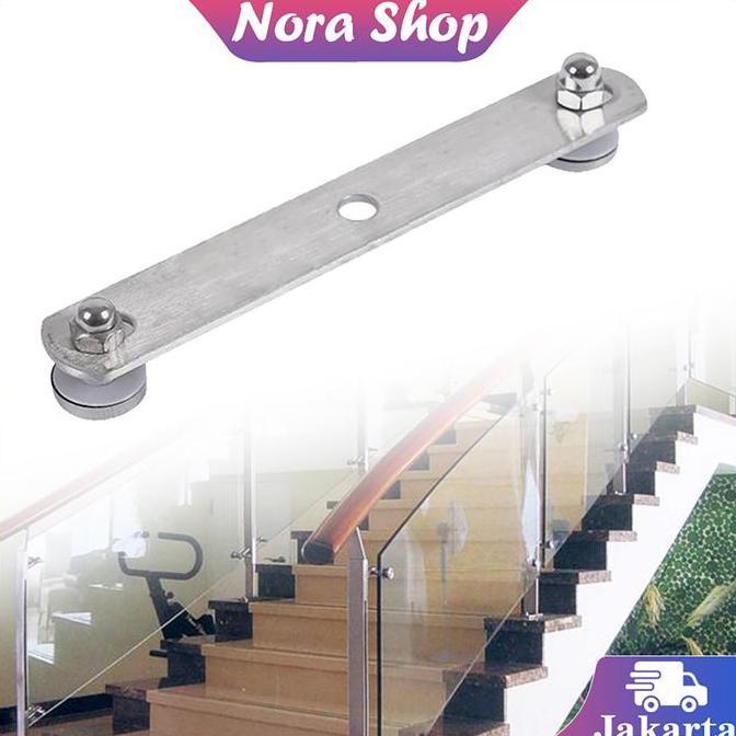 DJARNOE Penjepit Kaca Stainless Tiang Railing Kaca Ambalan Jepit Kaca Penjepit Kaca Sayap Railing Ta